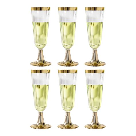 gold champagne glasses plastic|plastic champagne cups near me.